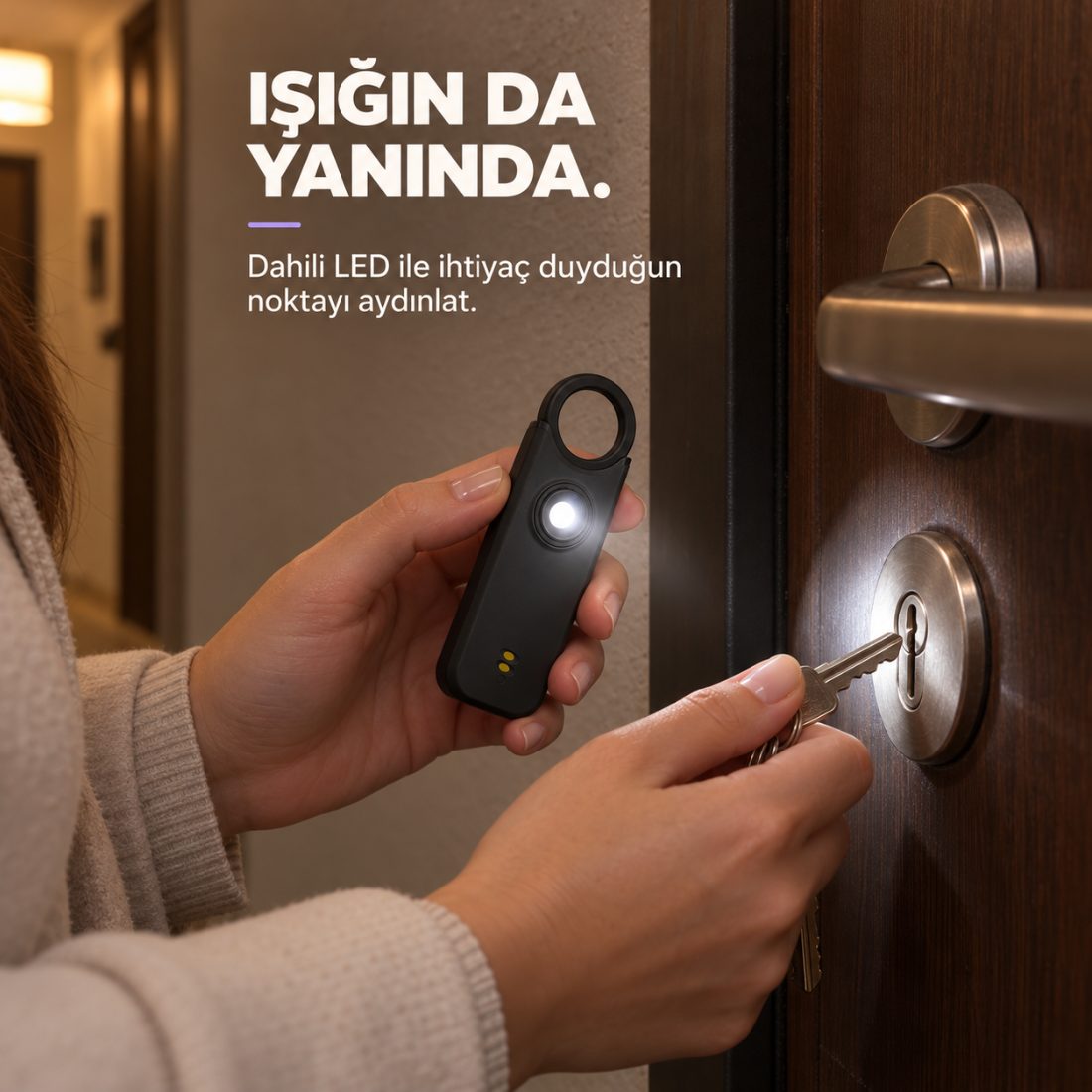 Saveria alarmın LED ışığı karanlıkta